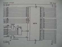 Schematic of parallel interface for SAM COUPE (schematic without joystick connector). Schematic by Ing. Richard Haramule